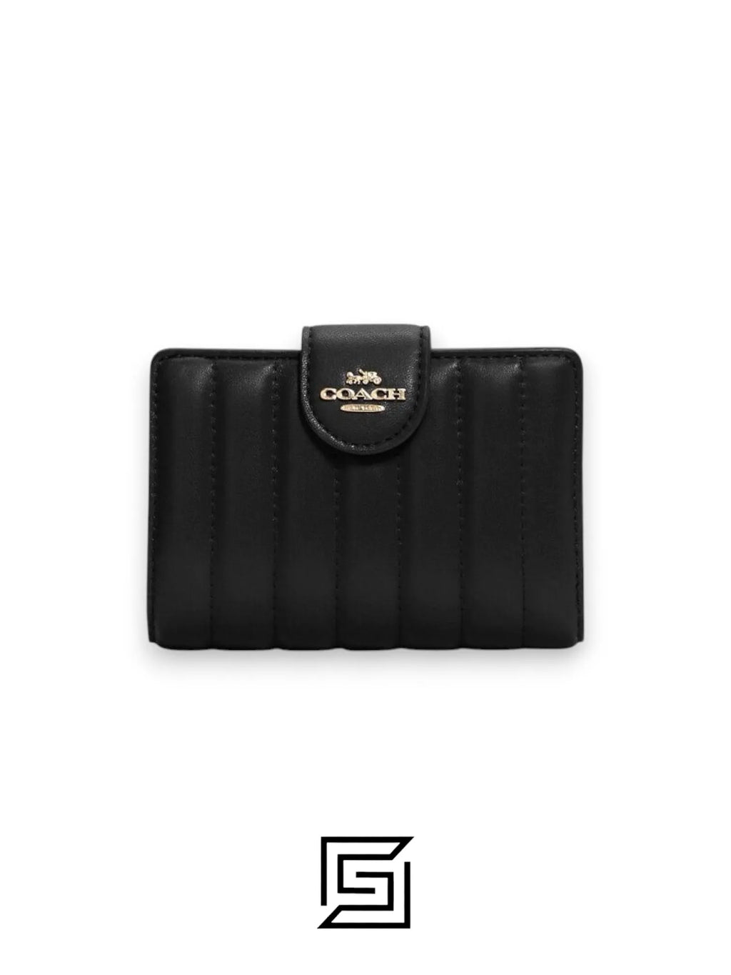 Medium Corner Zip Wallet With Quilting Style No. C3454 Black
