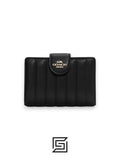 Medium Corner Zip Wallet With Quilting Style No. C3454 Black