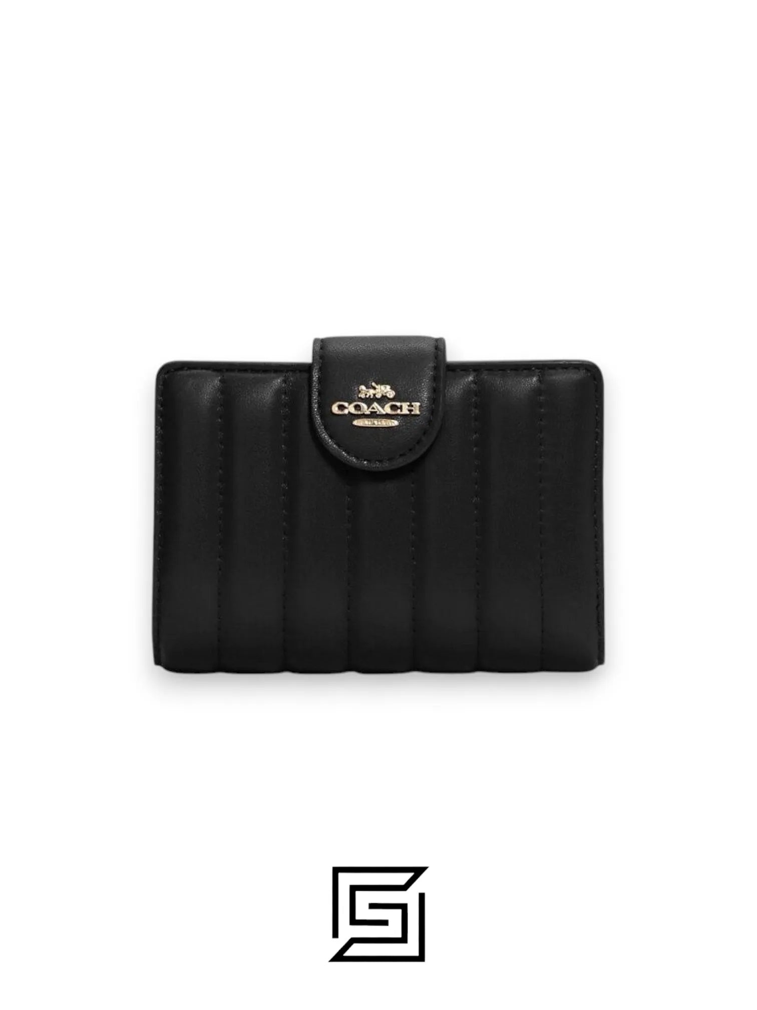 Medium Corner Zip Wallet With Quilting Style No. C3454 Black
