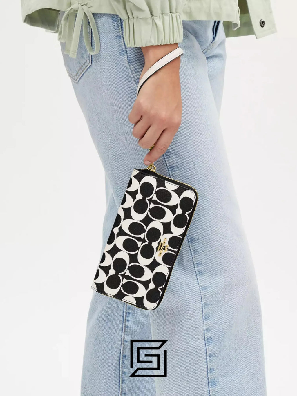 Long Zip Around Wallet In Signature Canvas Style No. CP409