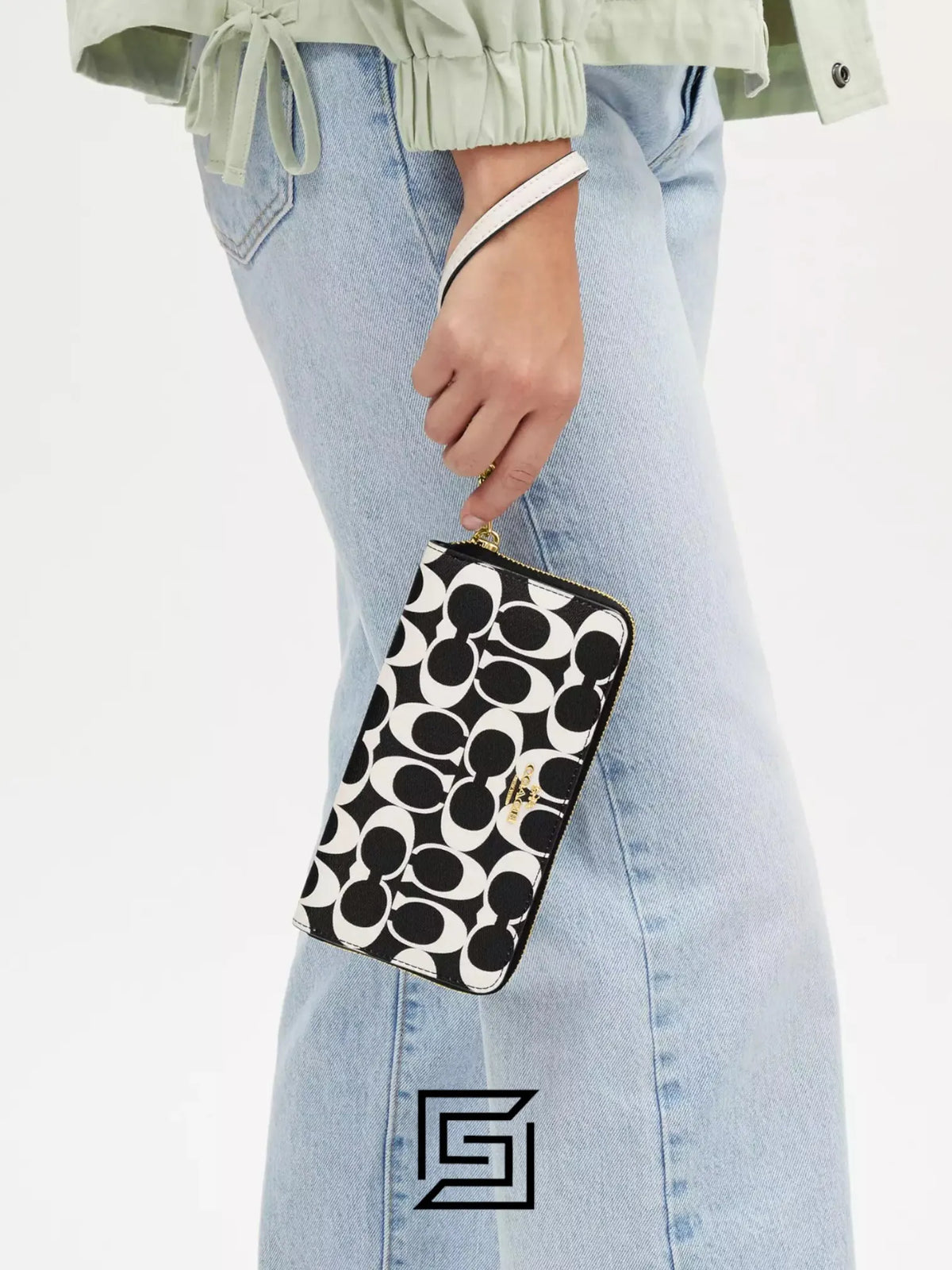 Long Zip Around Wallet In Signature Canvas Style No. CP409