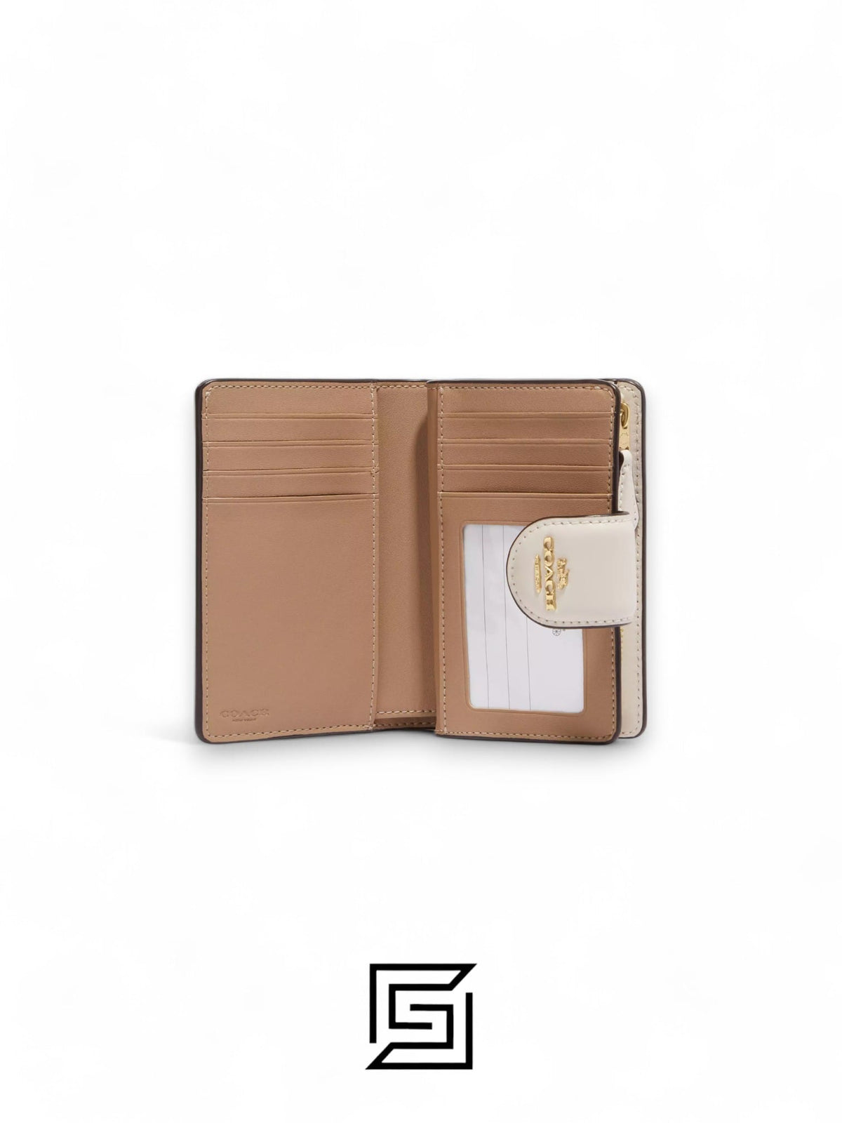 Medium Corner Zip Wallet In Signature Canvas With Nostalgic Ditsy Print CH480