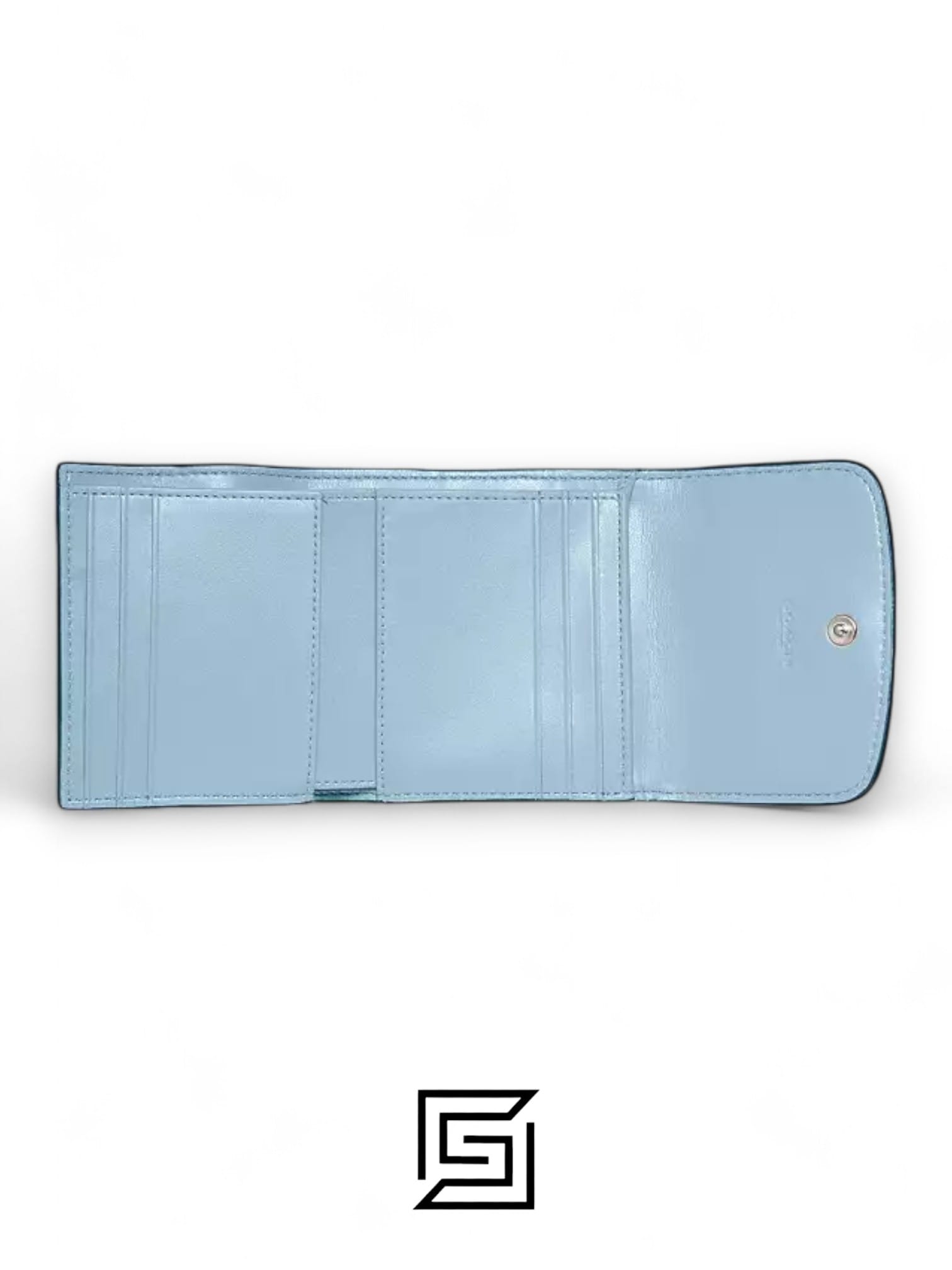 محفظة صغيرة بنقشة Signature Style No. F87589 أزرق