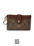 Attachment Card Case In Signature Canvas C7398 Brown x Brown