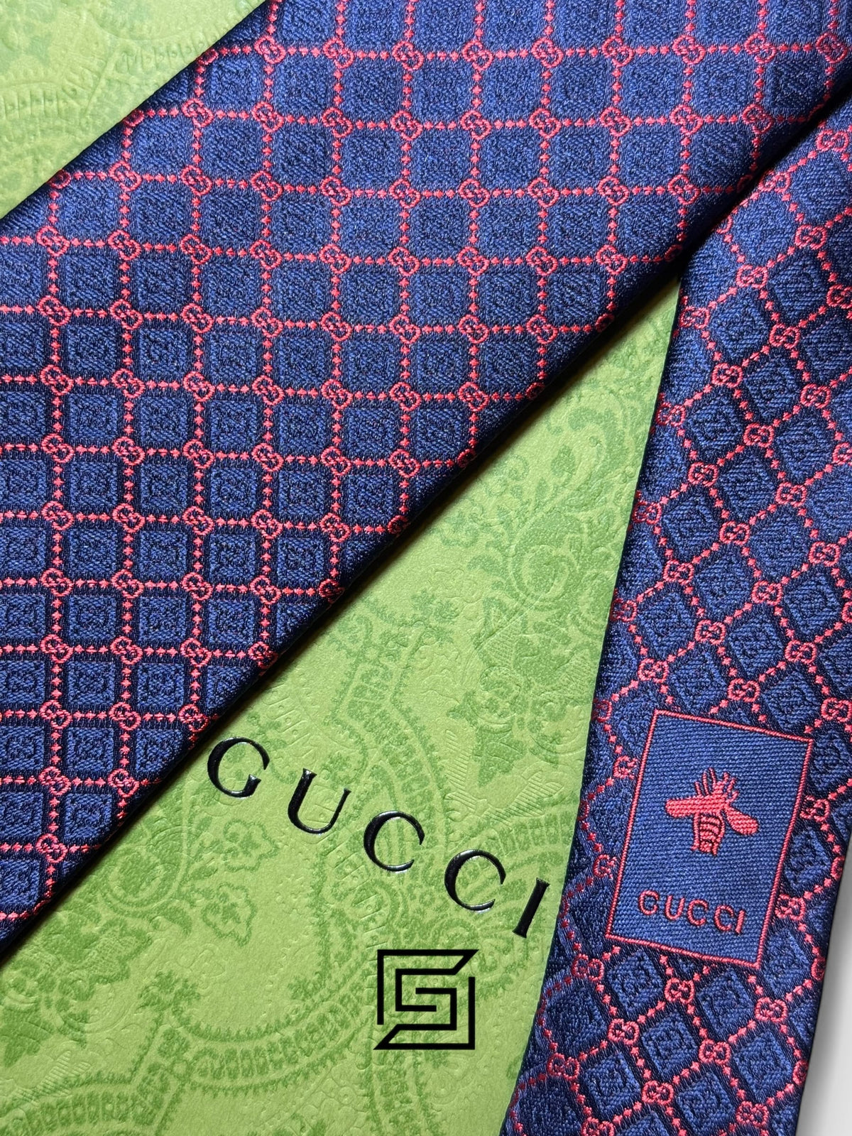 Gucci - Navy Blue - Red Color Small G Pattern Model 2