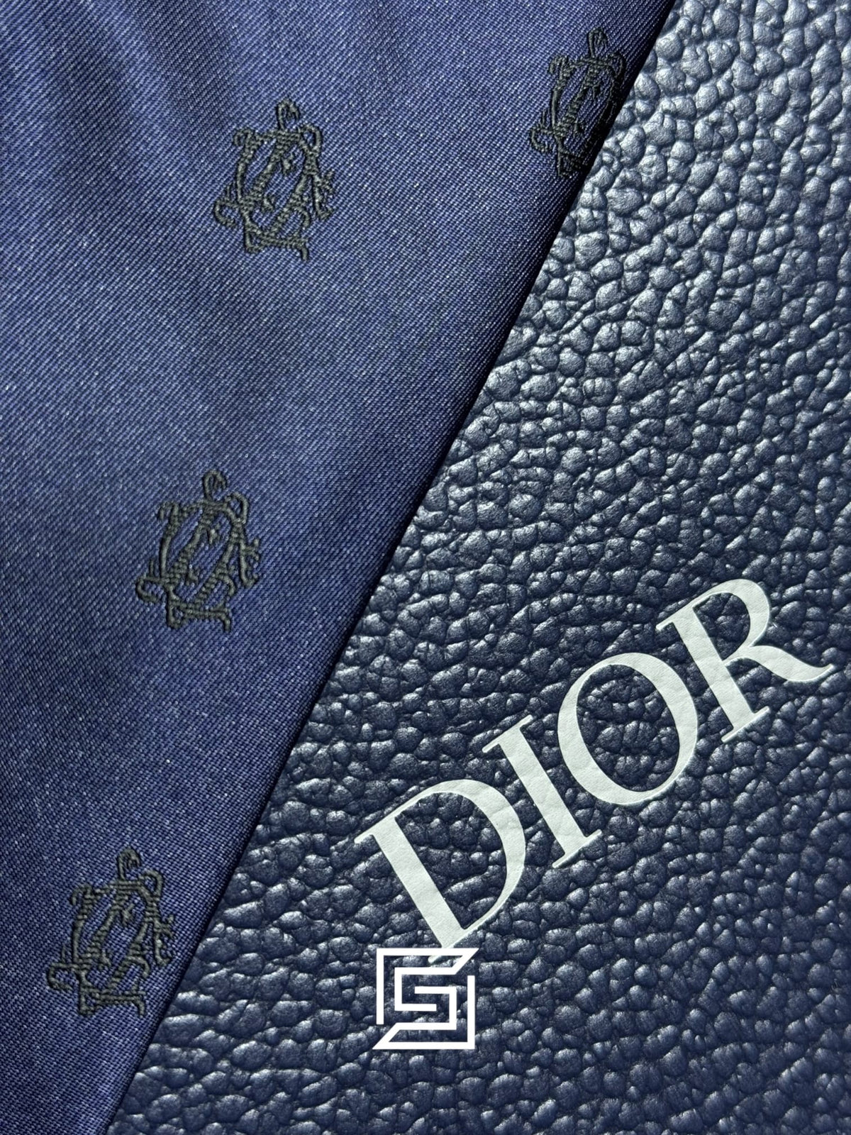 Dior - Navy Blue Color With CD Pattern Italian Style