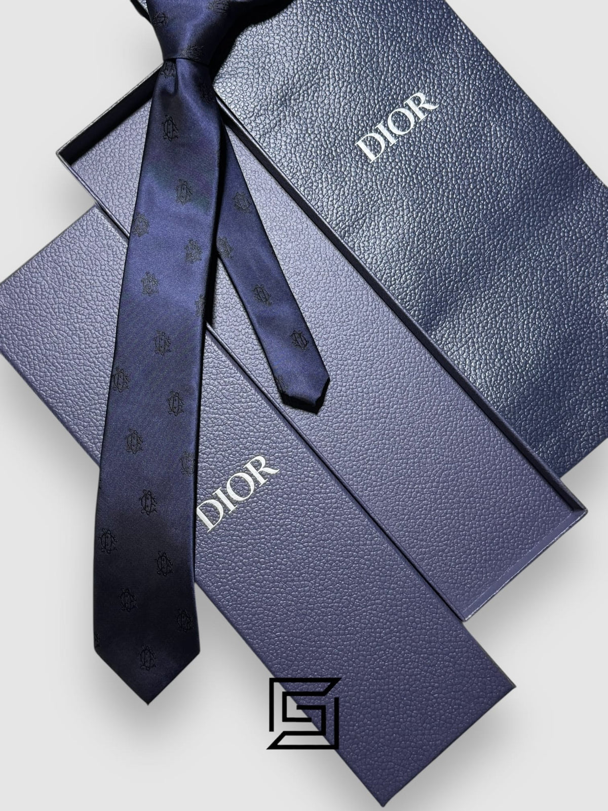 Dior - Navy Blue Color With CD Pattern Italian Style