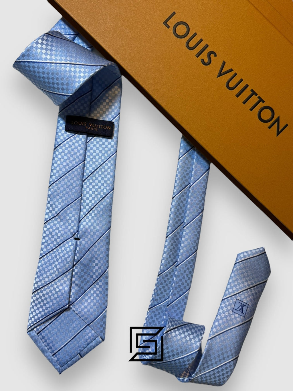 Louis Vuitton -Baby Blue - Blue Striped Italian Style
