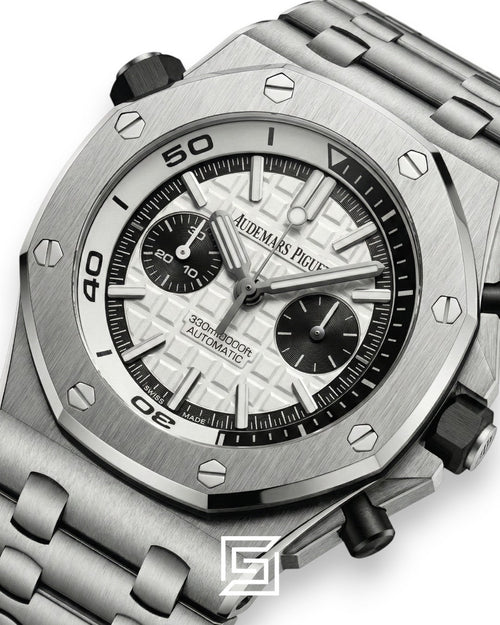 ROYAL OAK OFFSHORE j03168 2 COUNTERS-M/SILVER - WHITE
