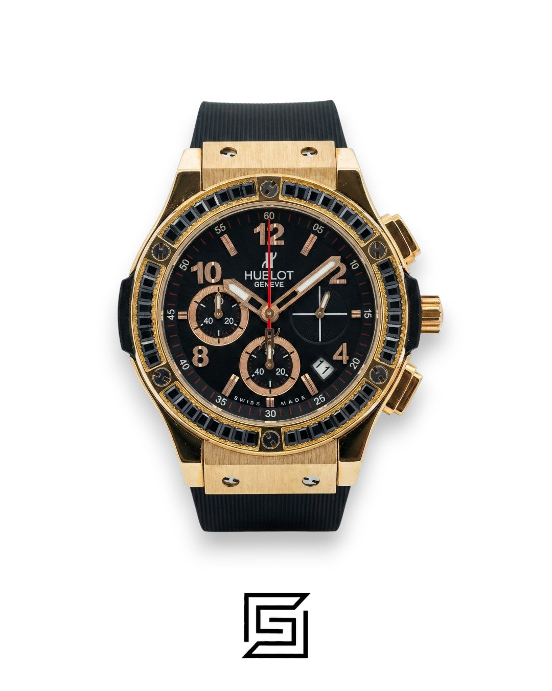 Hublot Big Bang Women – Black Diamond Bezel, Rose Gold & Black Dial