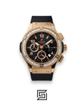 Hublot Big Bang Women – Black Dial, Diamond Bezel & Rose Gold