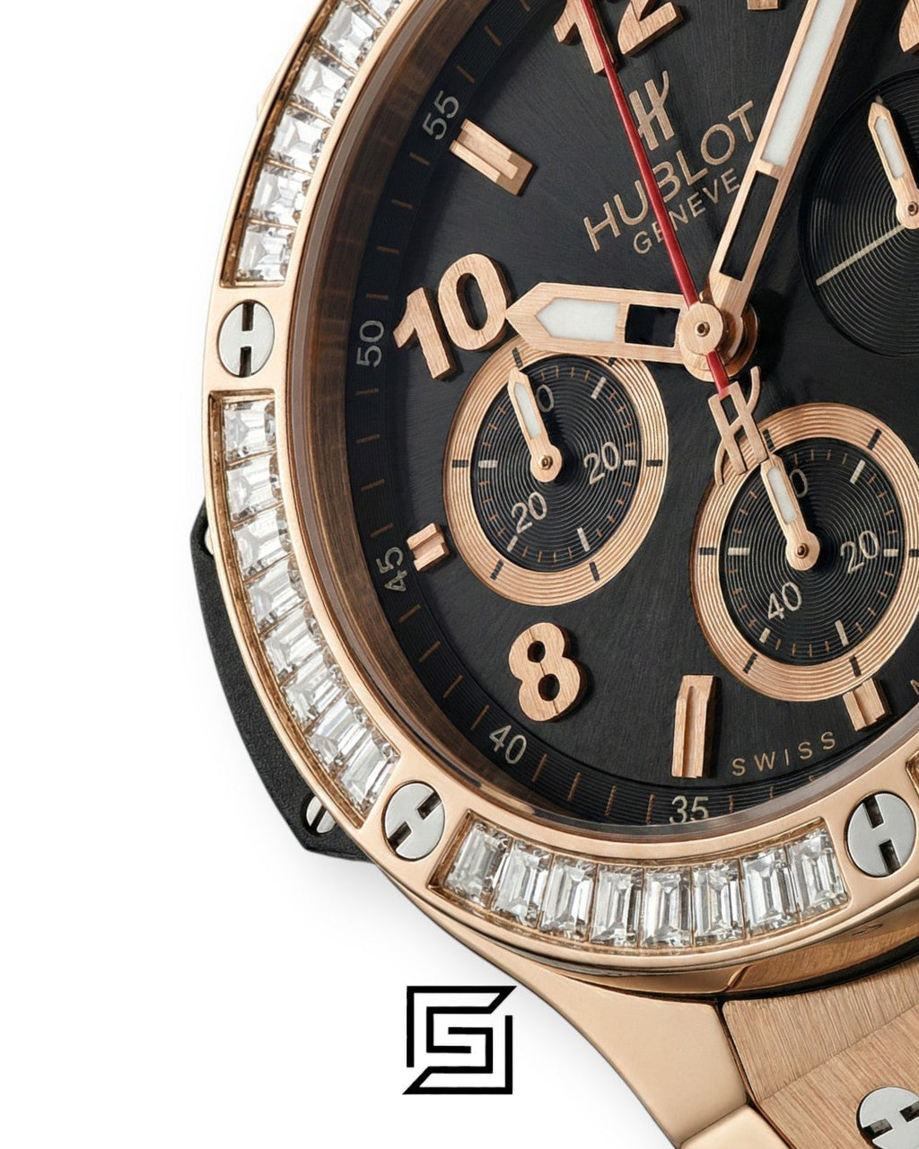 Hublot Big Bang Women – Black Dial, Diamond Bezel & Rose Gold
