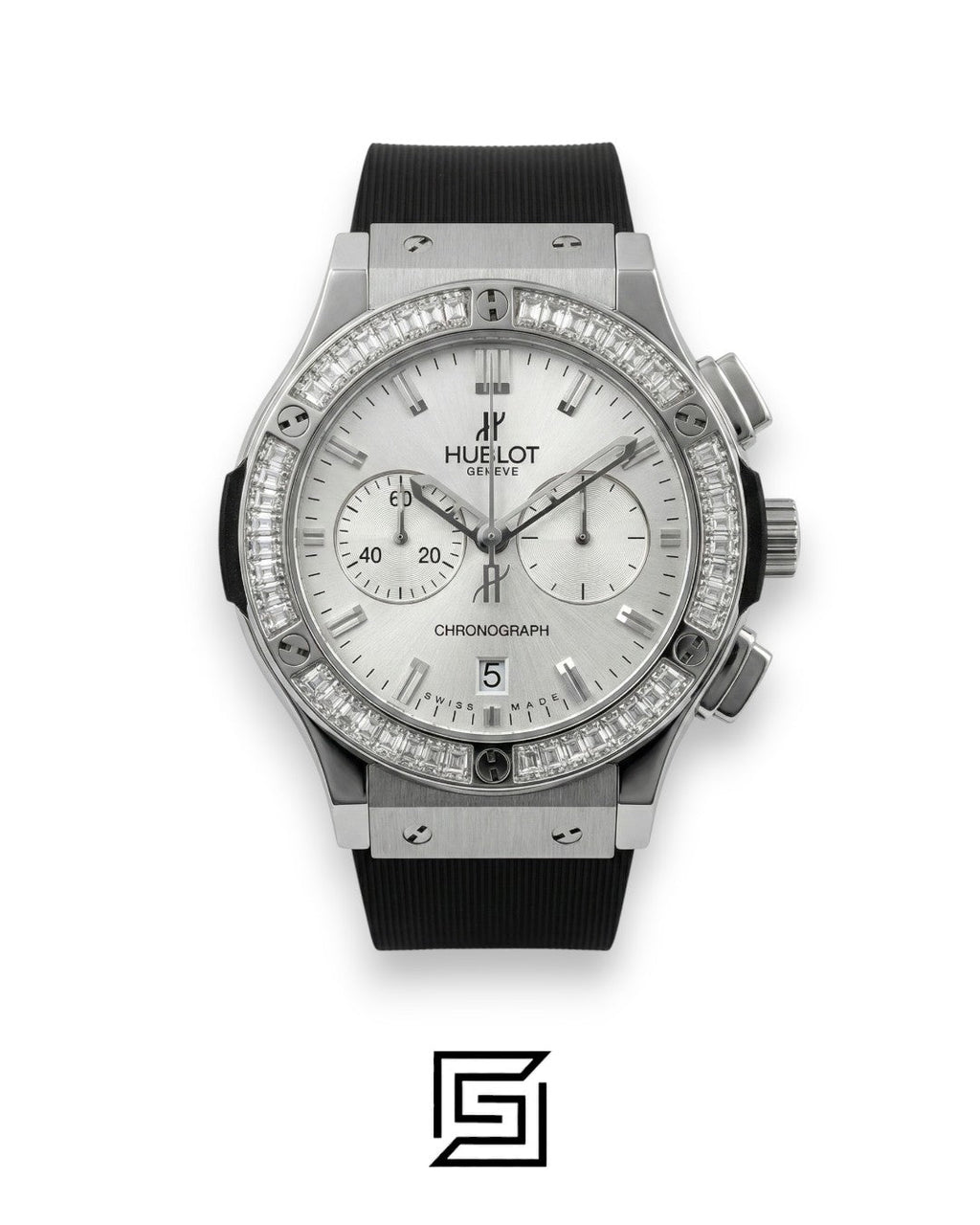 Hublot Big Bang Women - White Diamond - Black Rubber Strap - Japanese Quartz