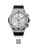 Hublot Big Bang Women - White Diamond - Black Rubber Strap - Japanese Quartz