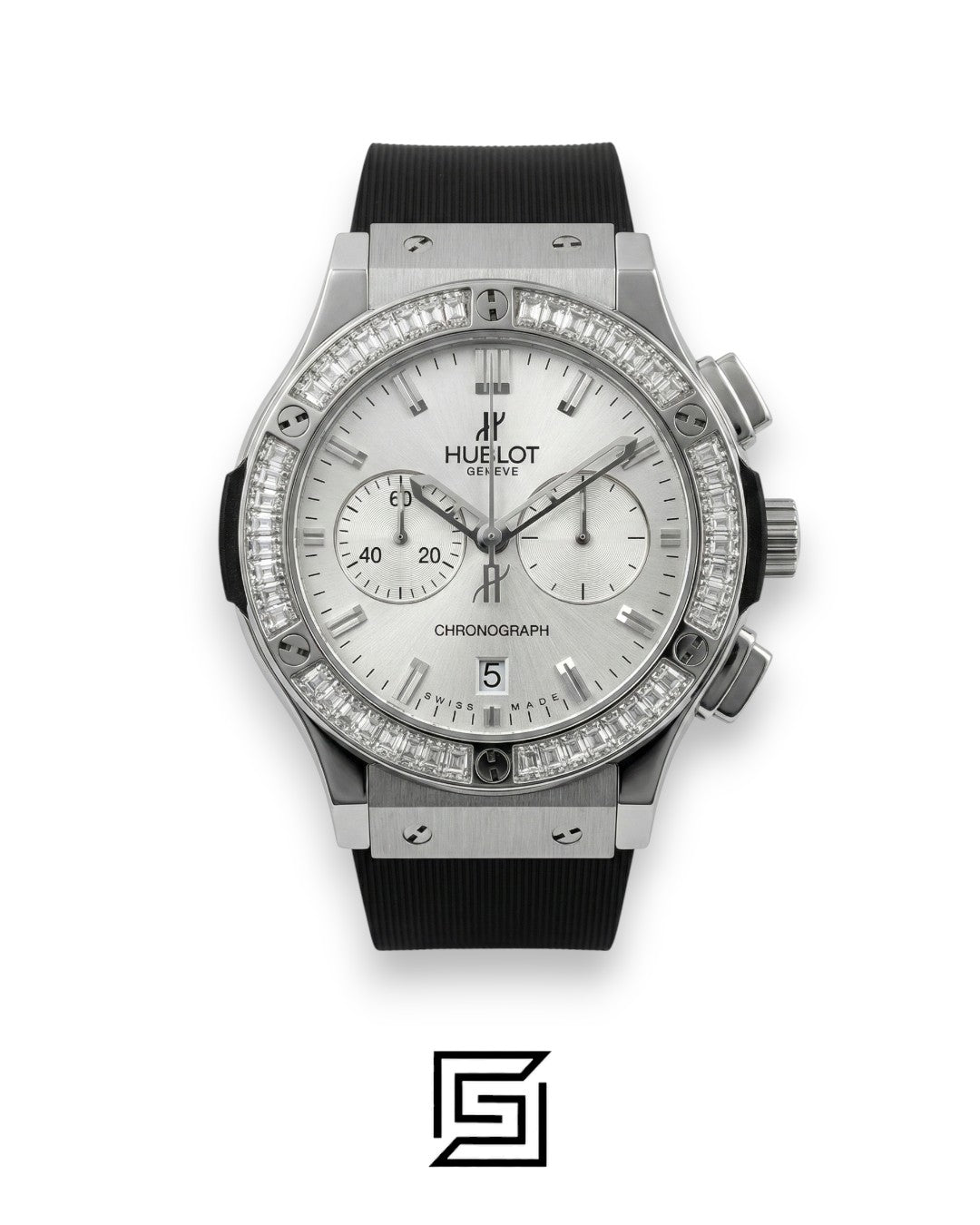 Hublot Big Bang Women - White Diamond - Black Rubber Strap - Japanese Quartz