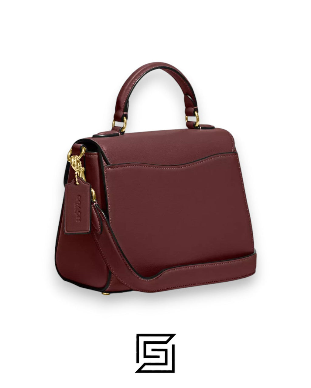 Morgan Top Handle Satchel Bag In Signature Chambray Style No. CH142 Marron