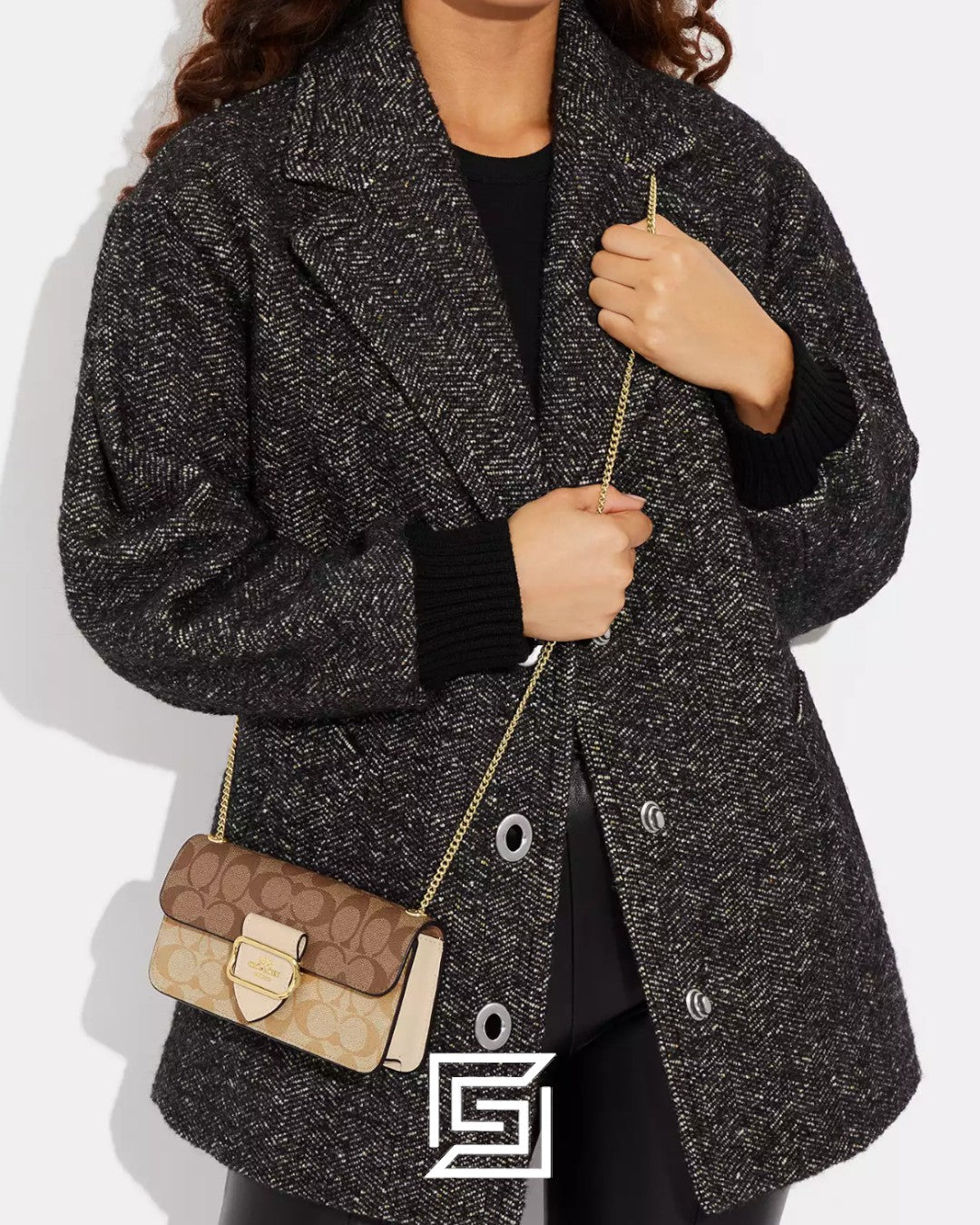 Morgan Crossbody In Blocked Signature Canvas CH167