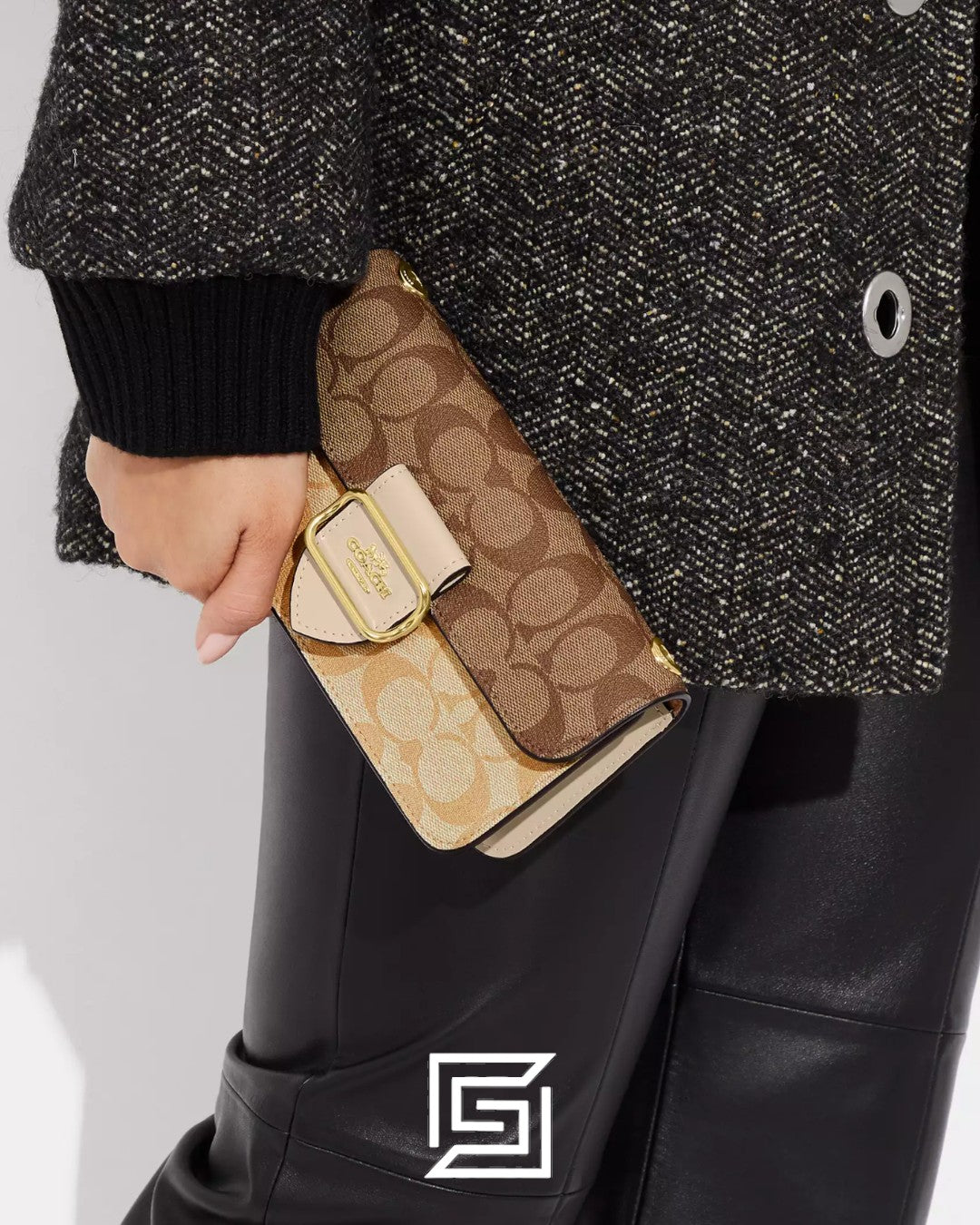 Morgan Crossbody In Blocked Signature Canvas CH167