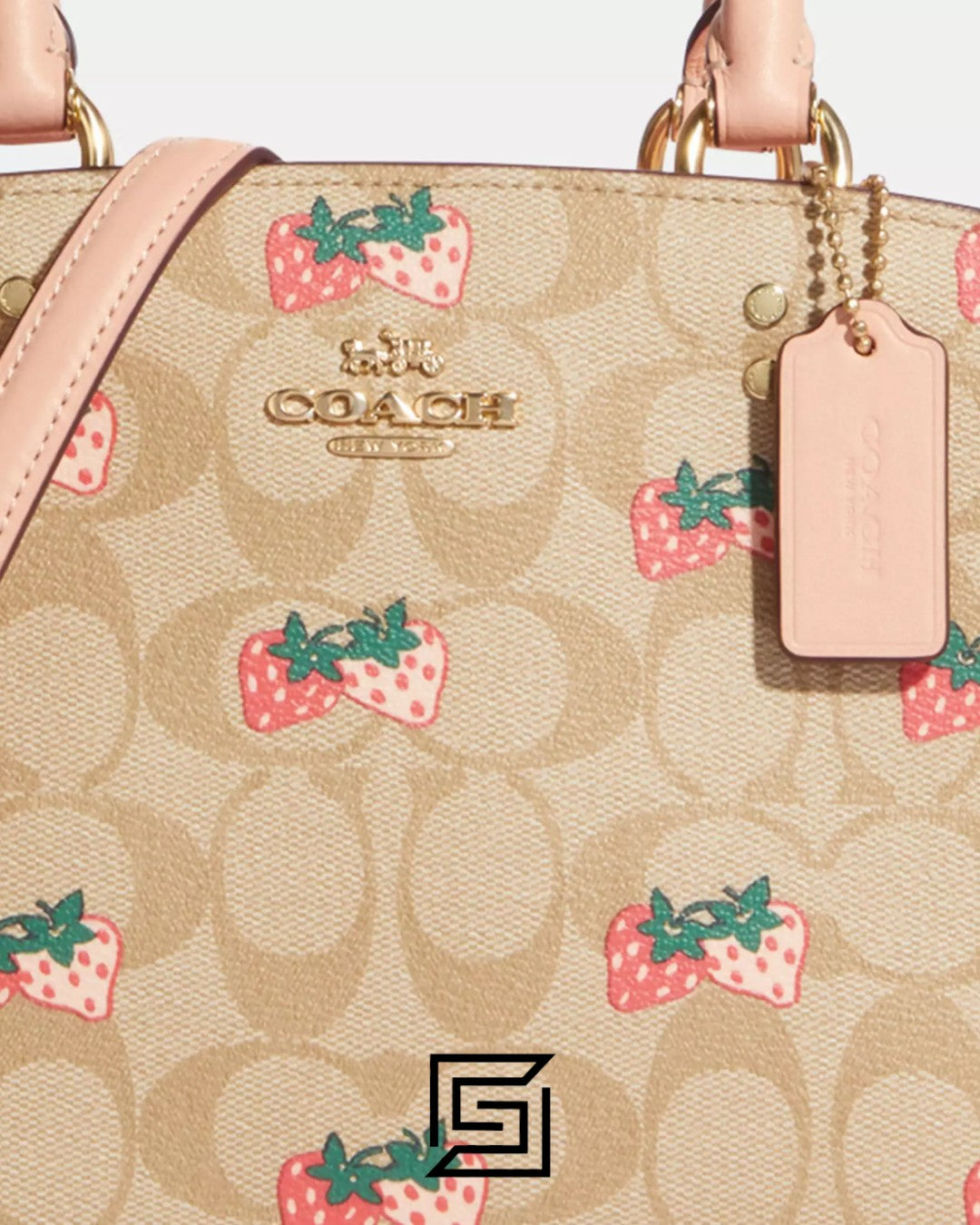 Mini Lillie Carryall In Signature Canvas With Strawberry Print Style No. CB598