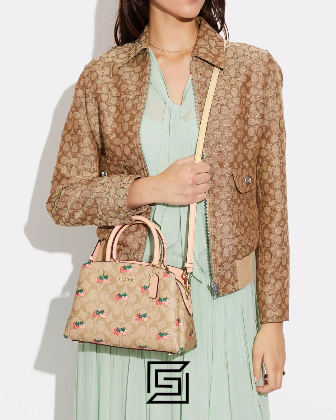 Mini Lillie Carryall In Signature Canvas With Strawberry Print Style No. CB598