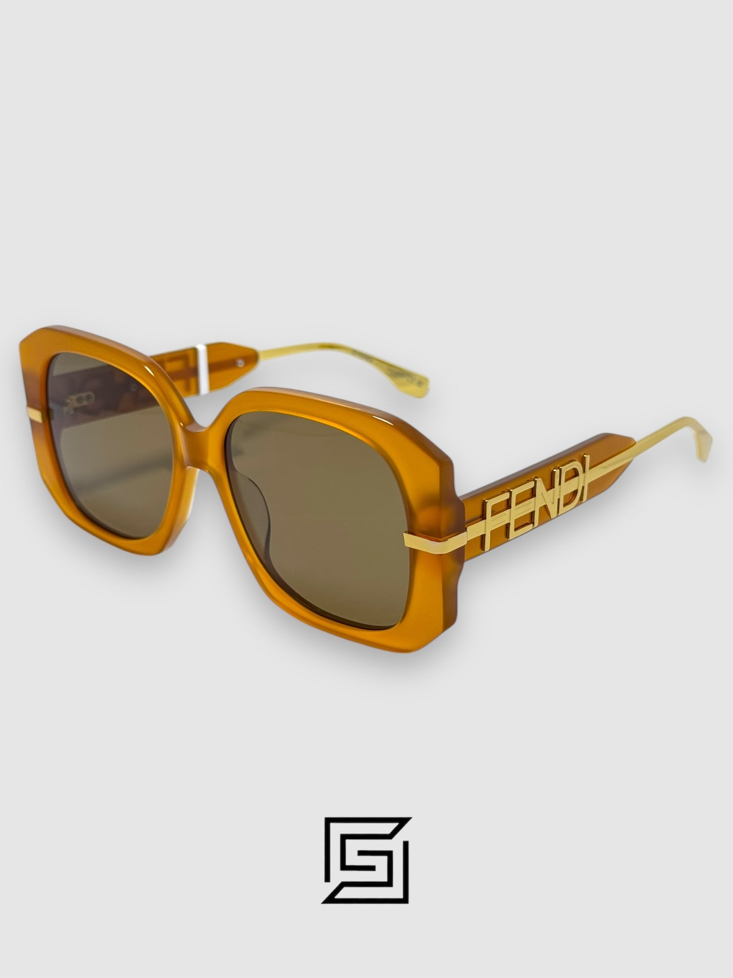 FENDI FE40065 نظارات شمسية نسائية - بني