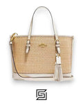 Coach- Mollie Tote 25 In Straw Gold/Chalk Multi CH210