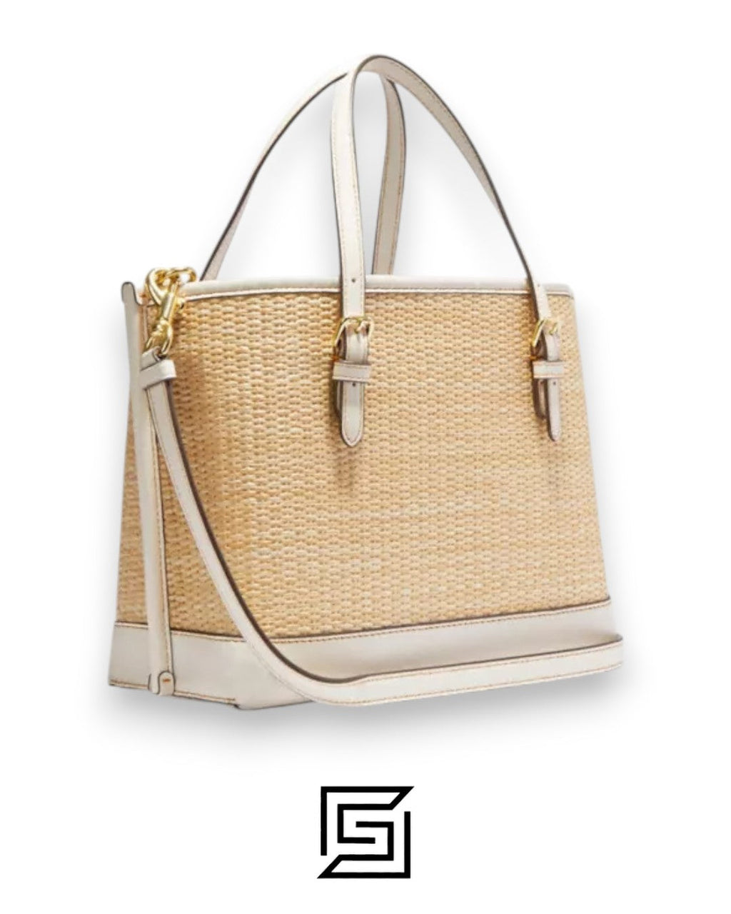 Coach- Mollie Tote 25 In Straw Gold/Chalk Multi CH210