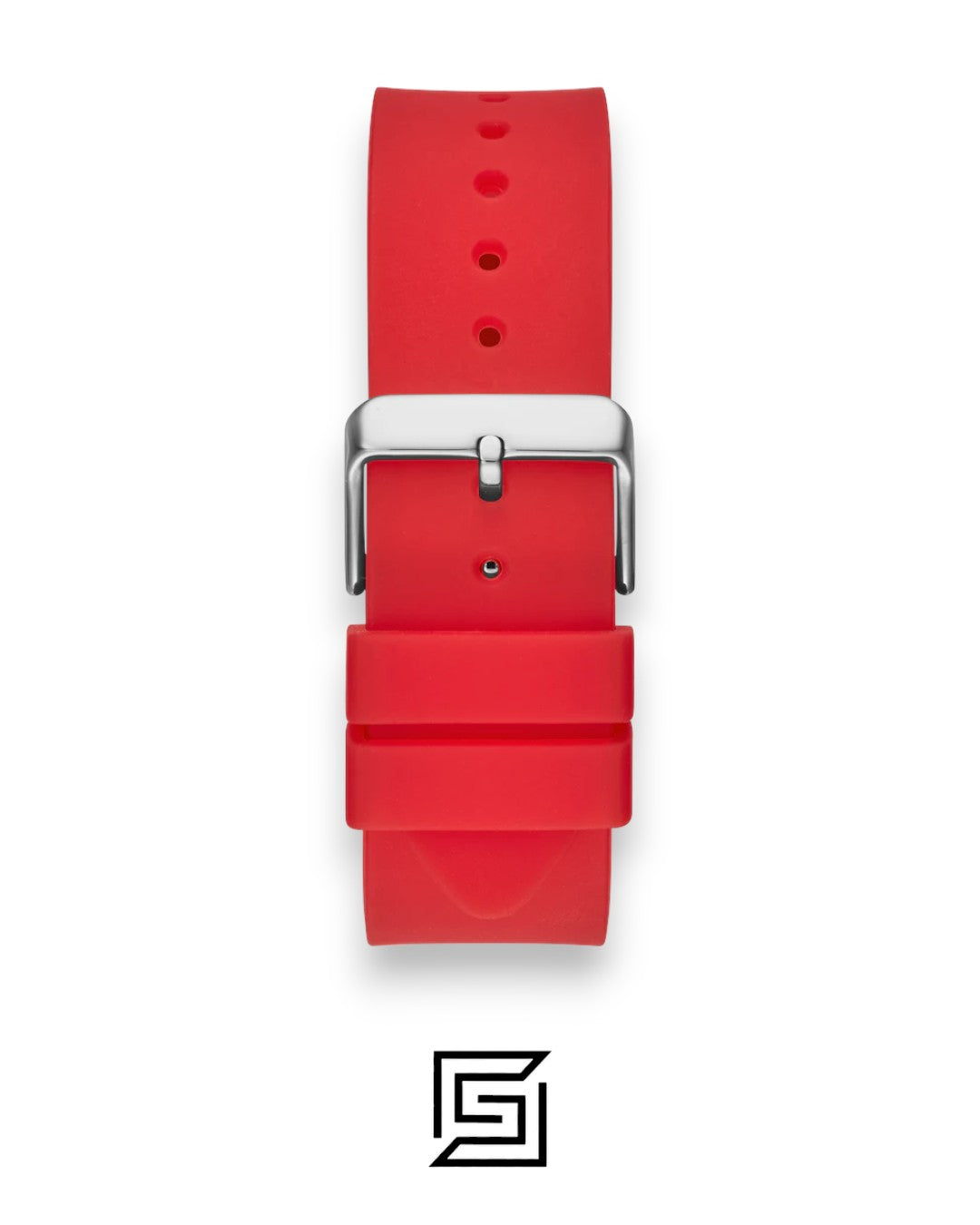 GUESS MEN RED ساعة يد تناظرية باللون الأحمر طراز GW0203G5