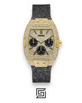 GUESS Ladies Gold Tone Analog Tonneau Watch GW0105L2