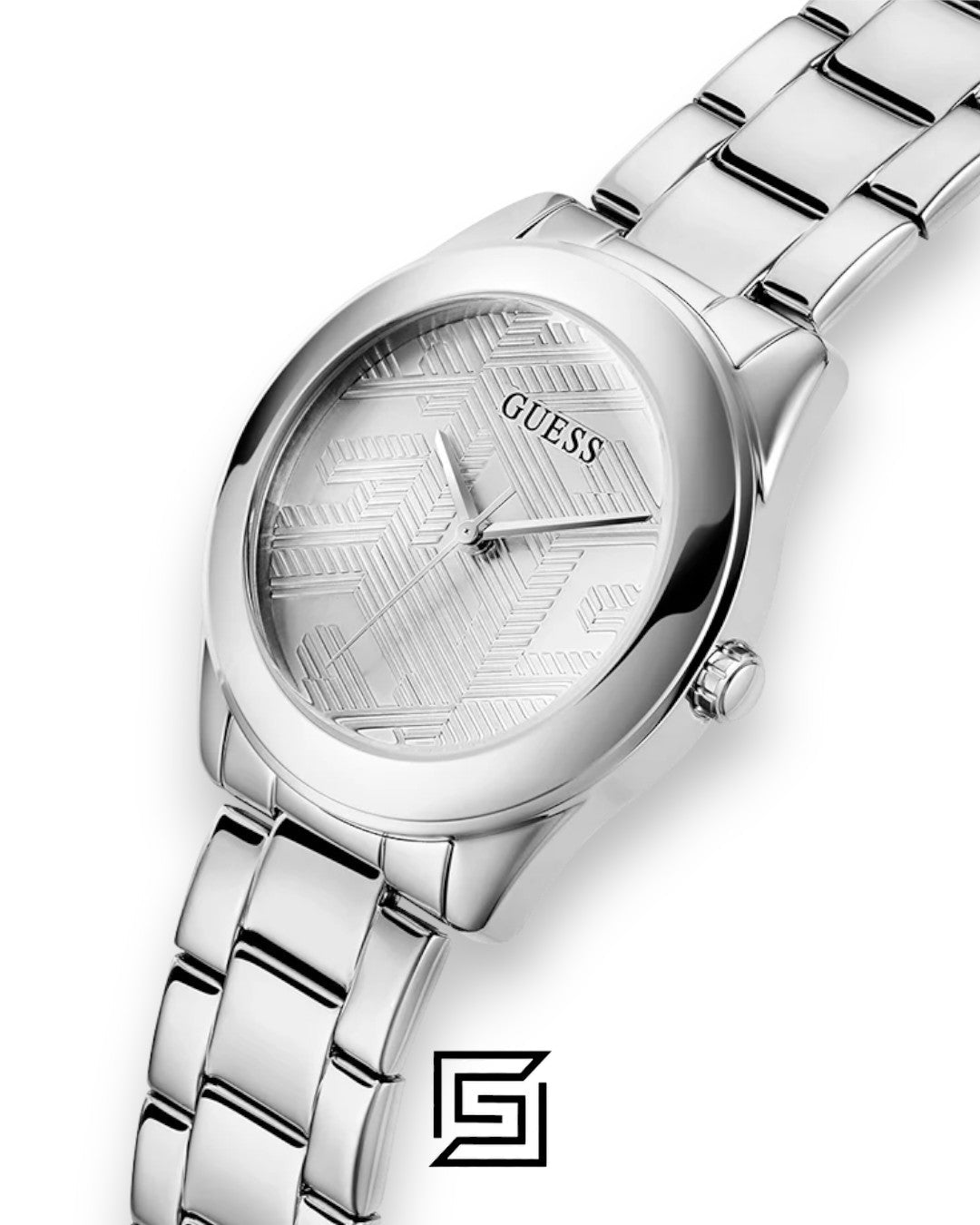 ساعة أنالوج فضية اللون GW0606L1 نسائية من GUESS