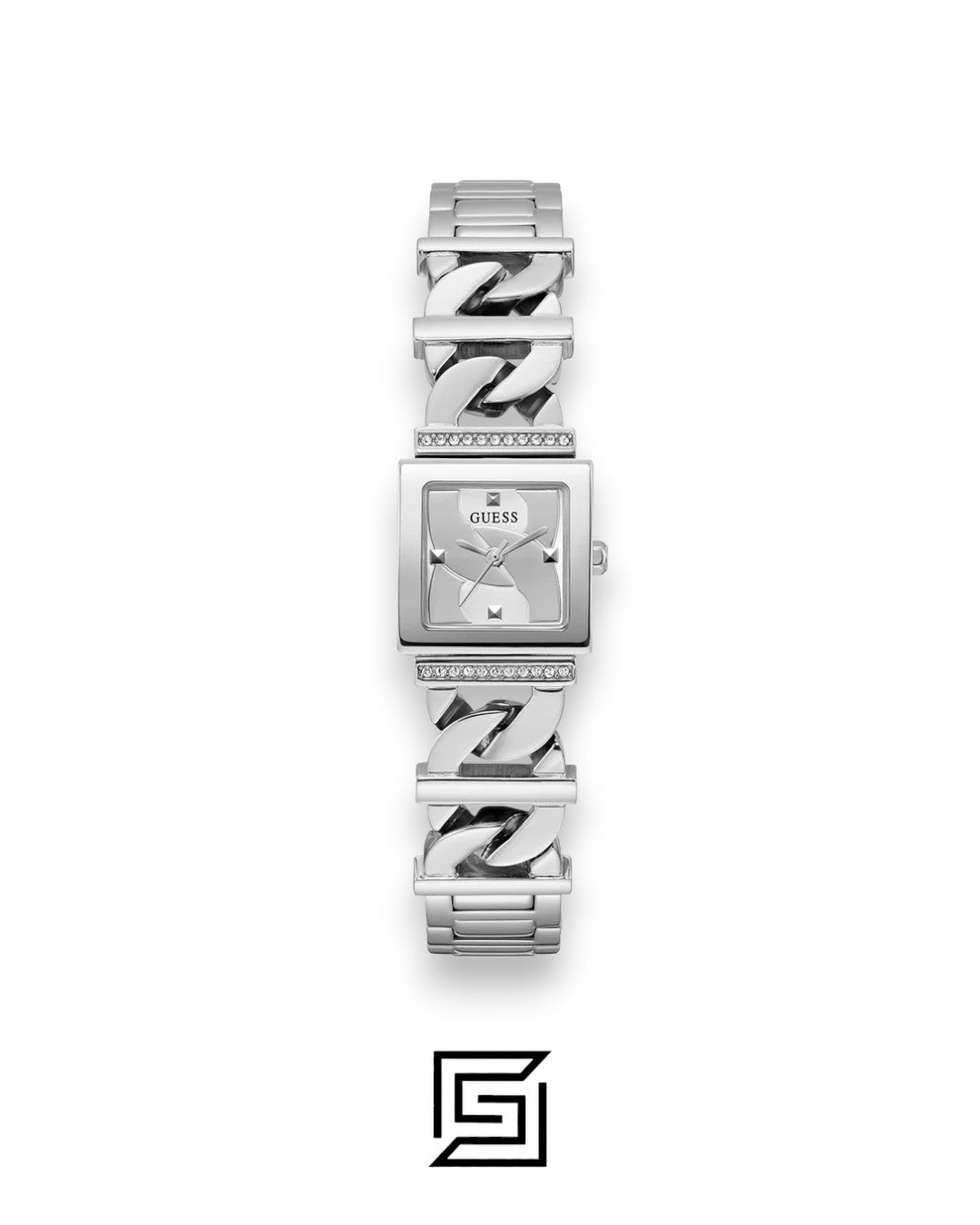 GUESS Ladies SILVER Tone Analog GW0603L1