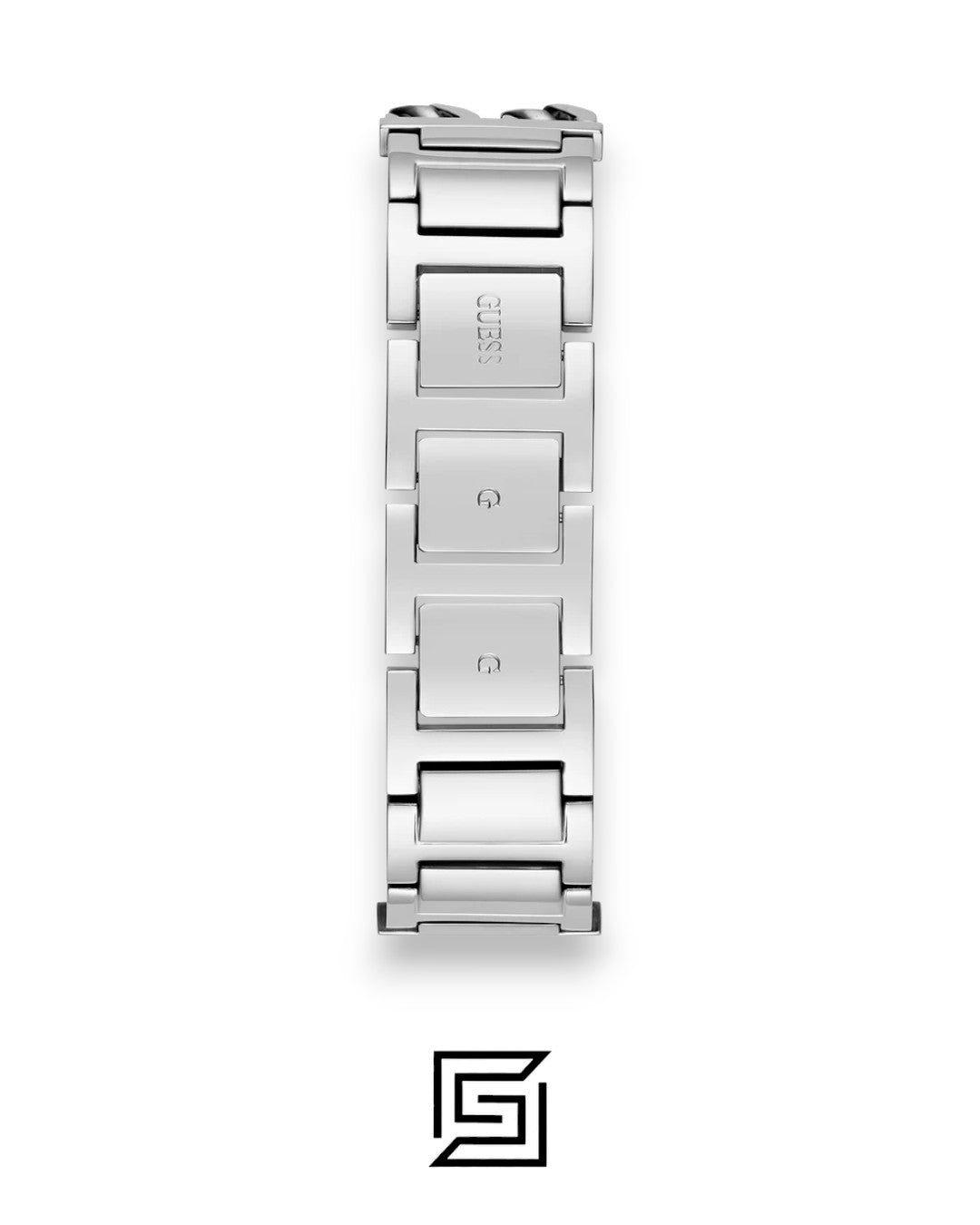 GUESS ساعة نسائية فضية اللون أنالوج طراز GW0807L1