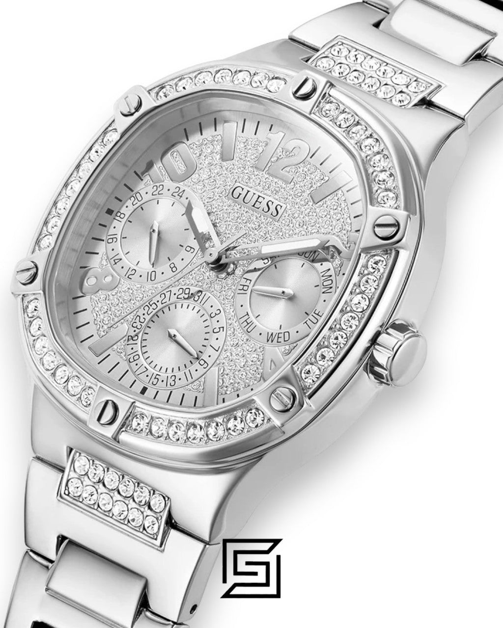 GUESS Ladies SILVER Tone Analog Watch GW0558L1