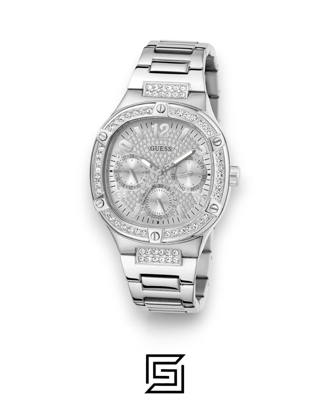 GUESS Ladies SILVER Tone Analog Watch GW0558L1
