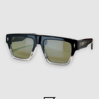 Jacques Marie Mage ACOMA JMM sunglasses - TRANSPARENT HALF BLACK -OLIVE
