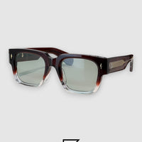 Jacques Marie Mage ENZO JMM sunglasses - TRANSPERENT HALF MAROON - LIGHT GREEN