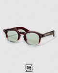 Jacques Marie Mage sunglasses ZEPHIRIN JMM - TRANSPERENT HALF MAROON - LIGHT GREEN