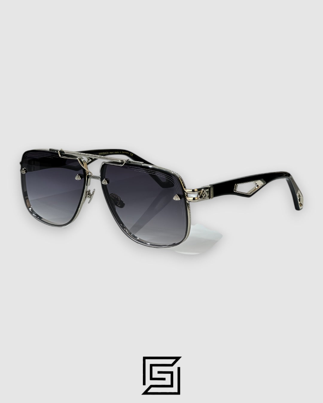 Maybach THE KING 2 sunglasses For Men - silver-lens-grey
