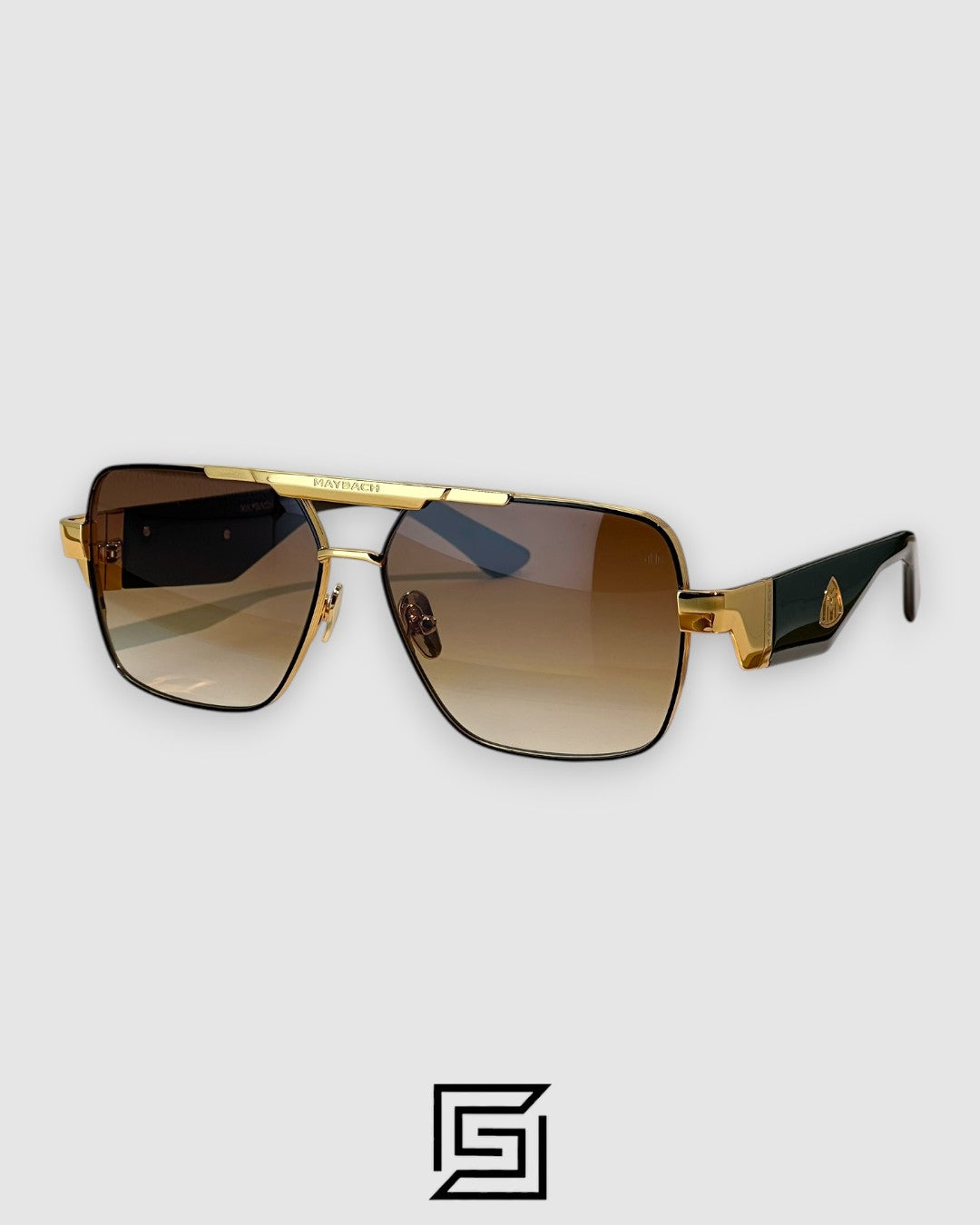 MAYBACH THE KING 3 RECTANGLE sunglasses for men - green honey