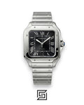 Cartier Santos 3241983 Automatic Black Roman Dial Stainless Steel - 47mm