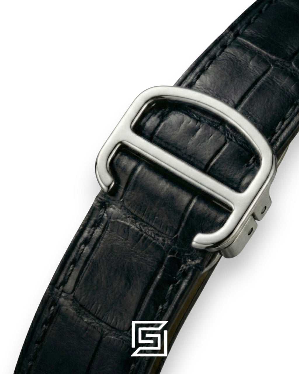 Cartier Santos 3241983 Automatic Dual Time Black Roman Dial Black Leather - 47mm