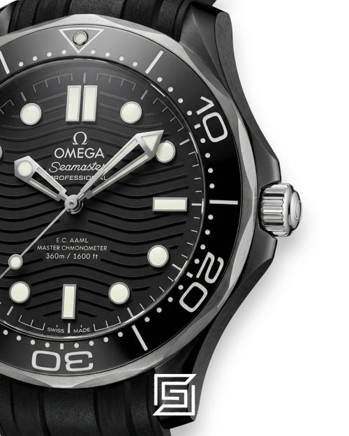 Omega Seamaster Diver Black Ceramic Style – Rubber Strap – Automatic (42mm)
