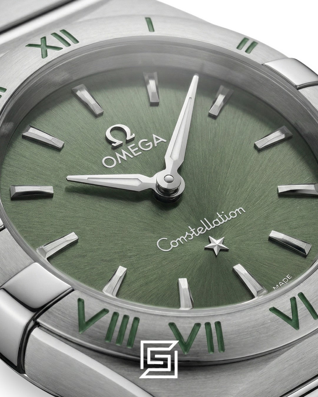 Omega Constellation Ladies 27mm – Olive Green Dial & Stainless Steel