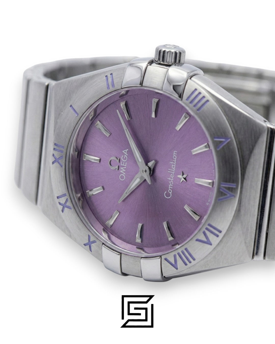 Omega Constellation Ladies 27mm – Purple Dial & Stainless Steel