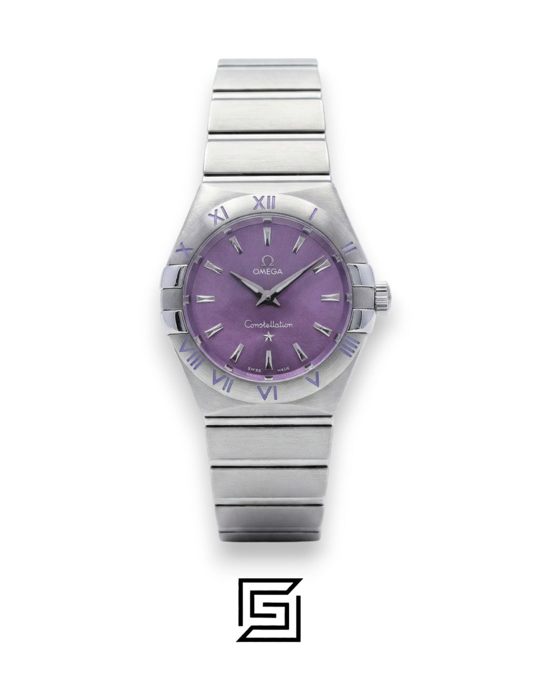 Omega Constellation Ladies 27mm – Purple Dial & Stainless Steel