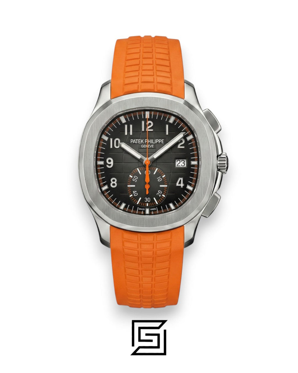 Patek Philippe Aquanaut – Black Dial × Orange Rubber Strap – Japanese Automatic Chronograph