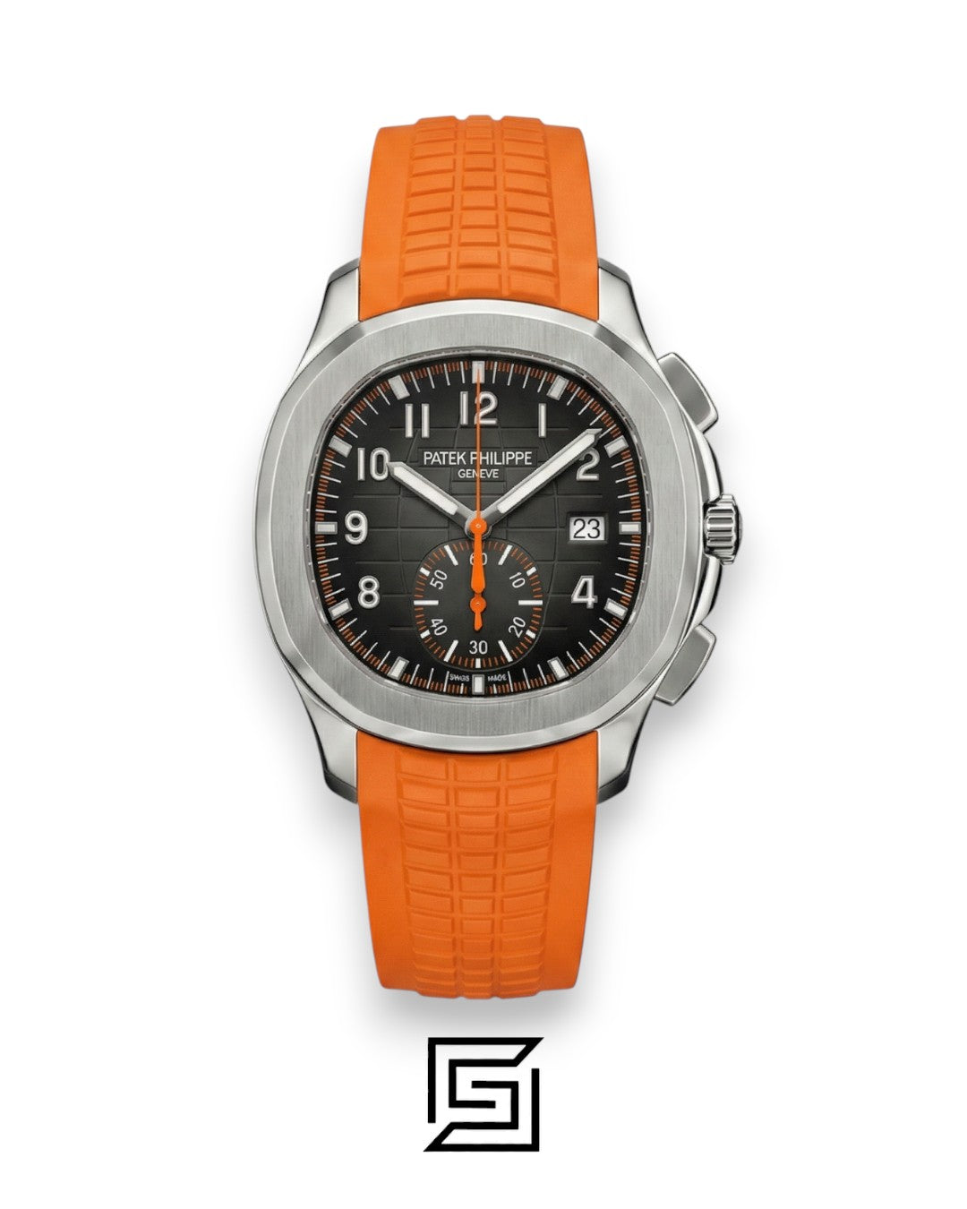 Patek Philippe Aquanaut – Black Dial × Orange Rubber Strap – Japanese Automatic Chronograph