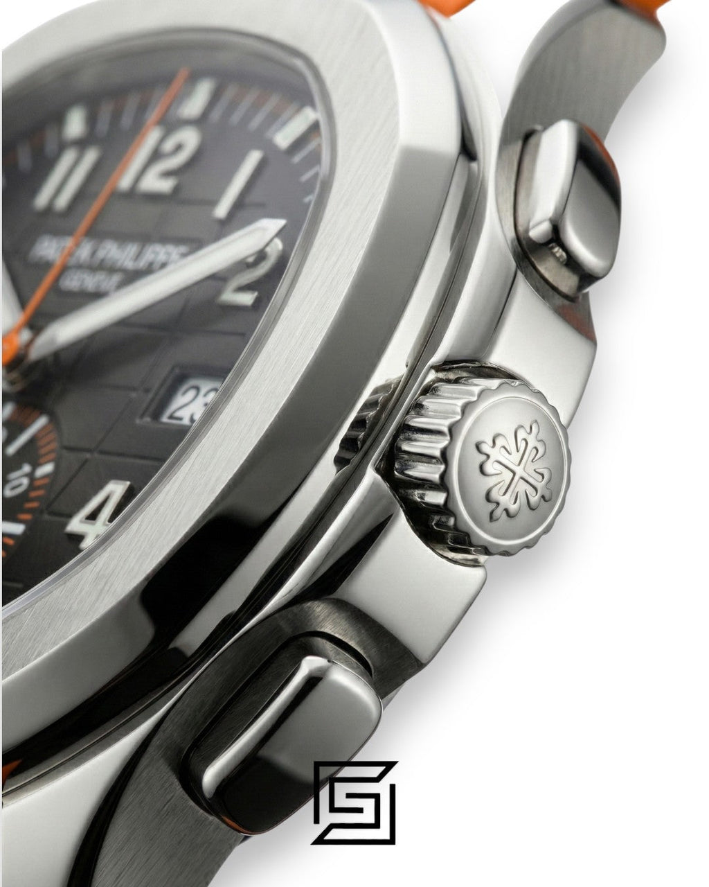 Patek Philippe Aquanaut – Black Dial × Orange Rubber Strap – Japanese Automatic Chronograph