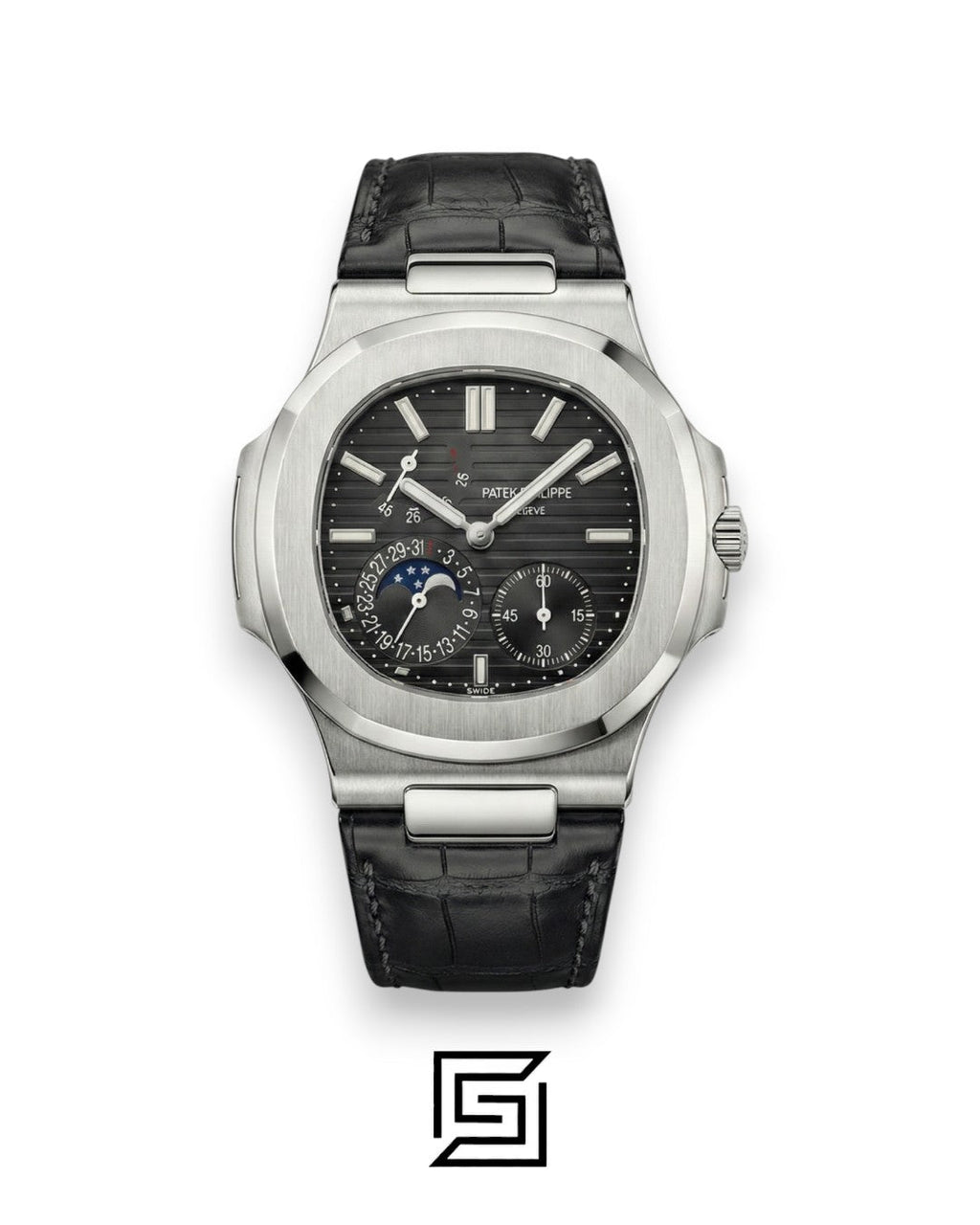 Patek Philippe Grand Complication – Black Dial – Black Leather Strap – Japanese Automatic
