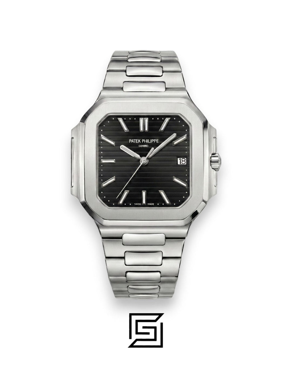 Patek Philippe Cubitus – Japanese Automatic – Black Dial – Stainless Steel Bracelet